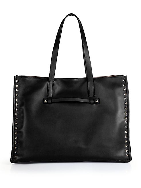 Valentino - Rockstud Smooth Leather Tote