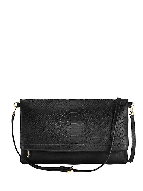 GiGi New York - Carly Python-Embossed Convertible Clutch