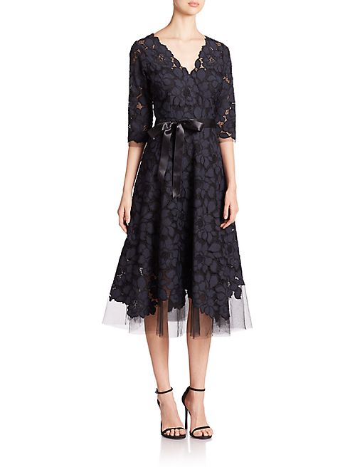 Teri Jon by Rickie Freeman - Flared Lace Dress