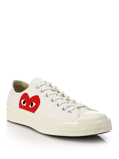 Comme des Garcons Play - Peek-A-Boo Canvas Low-Top Sneakers