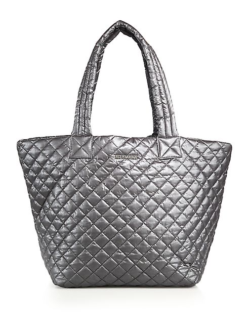 MZ Wallace - Metro Medium Metallic Quilted Nylon Tote