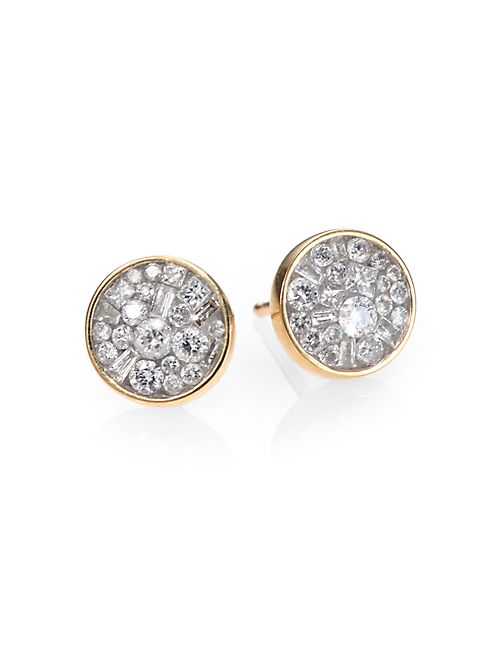 Plevé - Ice Diamond & 18K Yellow Gold Stud Earrings