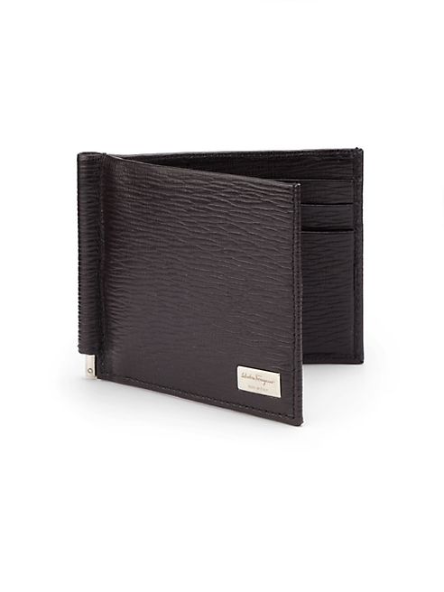 Salvatore Ferragamo - Revival Textured Leather Money-Clip Bifold Wallet