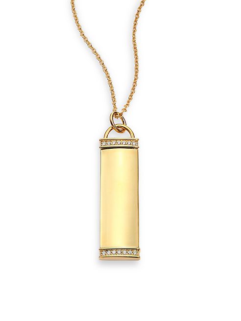 Kwiat - Diamond & 18K Yellow Gold Tag Pendant Necklace