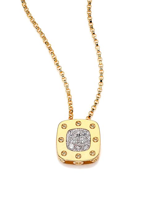 Roberto Coin - Pois Moi Diamond & 18K Yellow Gold Small Pendant Necklace