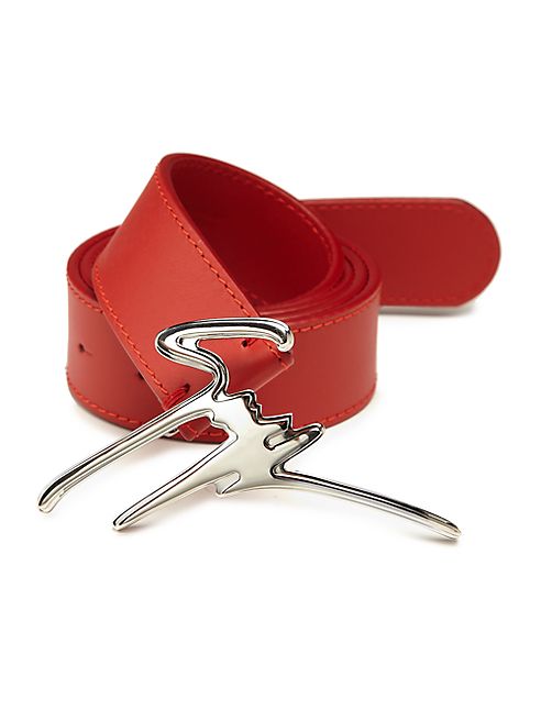 Giuseppe Zanotti - Leather GZ Logo Buckle Belt