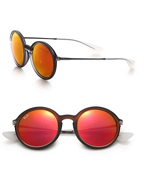 Ray-Ban - Mirrored 50MM Round Sunglasses