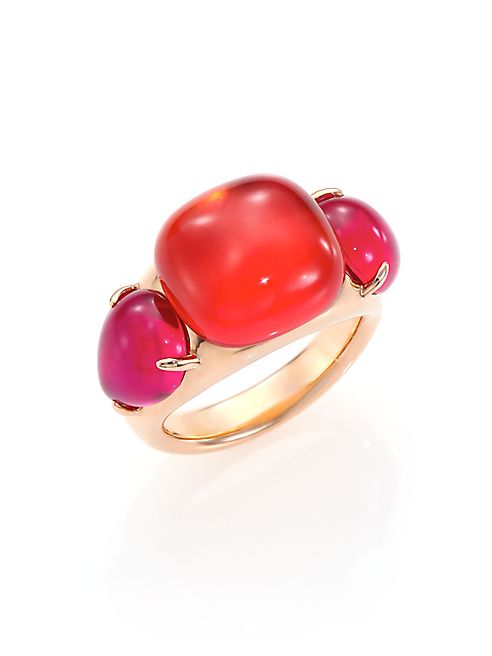 Pomellato - Rouge Passion Tangerine Three-Stone Ring