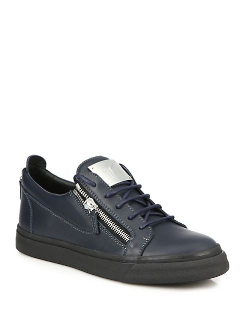 Giuseppe Zanotti - Double Zip Leather Sneakers