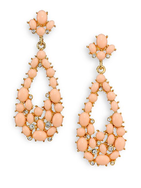 Kenneth Jay Lane - Cabochon Cluster Teardrop Earrings