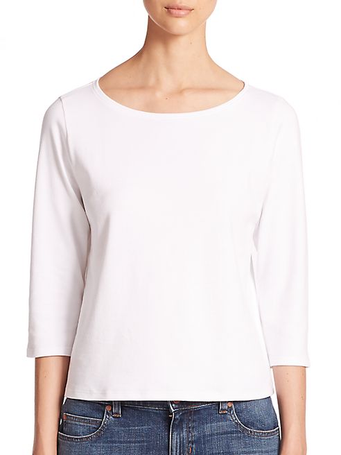 Eileen Fisher - Ballet-Neck Organic Cotton Tee