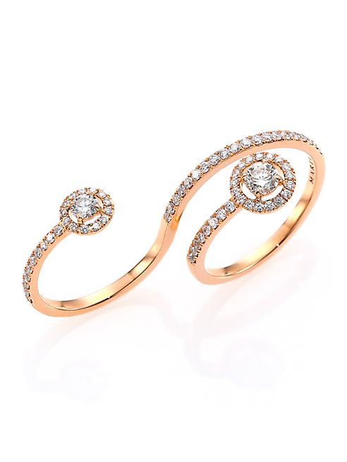 Marli - Fifi Diamond & 18K Rose Gold Multi-Finger Ring