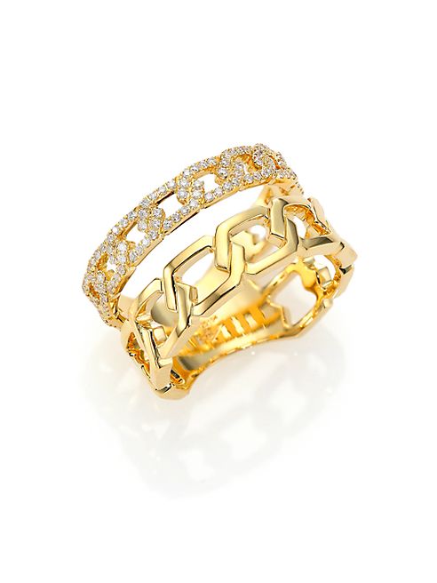 Marli - Alibi Diamond & 18K Yellow Gold Multi-Strand Ring