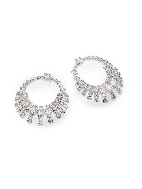 Adriana Orsini - Decadence Crystal Drop Hoop Earrings