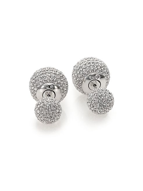 Adriana Orsini - Decadence Pavé Crystal Ball Two-Sided Earrings