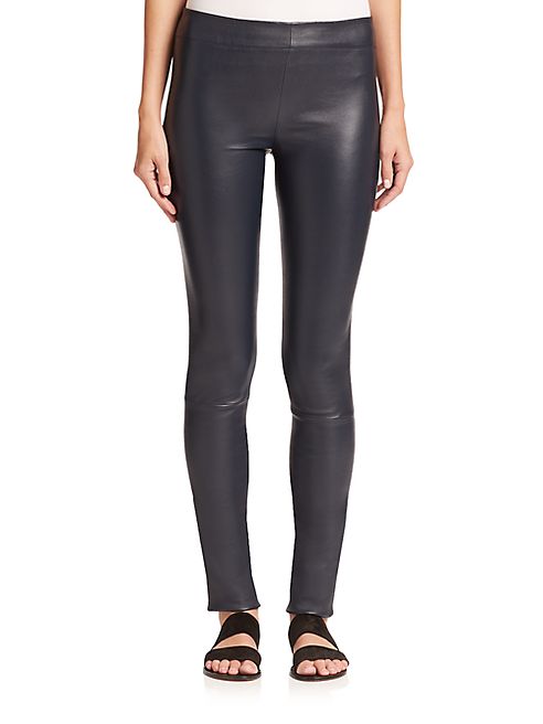 The Row - Moto Stretch Leather Leggings