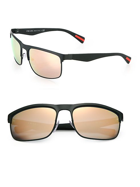 Prada - 60MM Rectangle Sunglasses