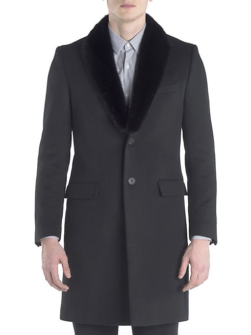 Fendi - Mink-Collar Wool & Cashmere Topcoat