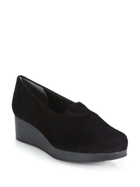 Robert Clergerie - Nalo Suede Wedge Loafers