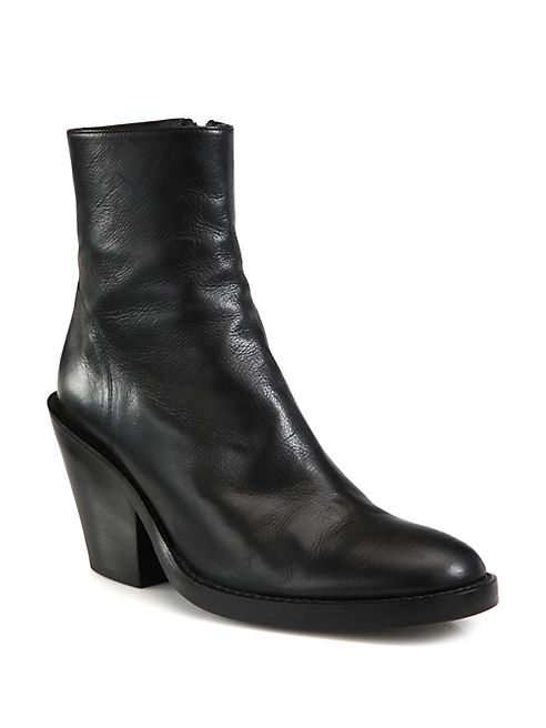 Ann Demeulemeester - Leather Mid-Calf Boots