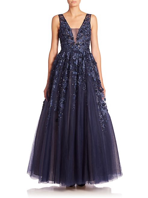 Basix Black Label - Floral Applique Gown