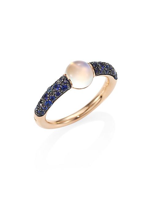 Pomellato - M'ama Non M'ama Blue Sapphire, Moonstone & 18K Rose Gold Ring