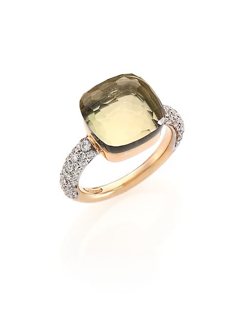 Pomellato - Nudo Prasiolite, Diamond & 18K Rose Gold Ring