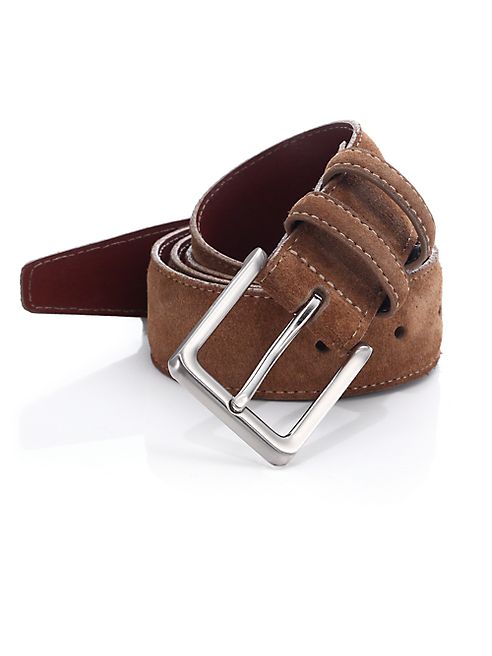 Saks Fifth Avenue Collection - Suede & Leather Belt