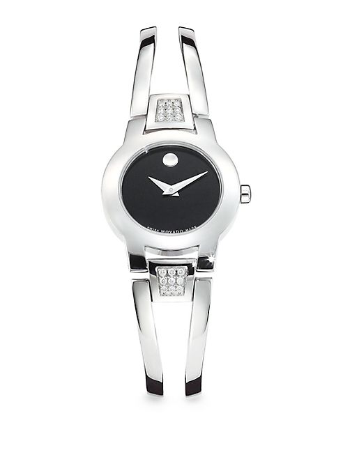 Movado - Amorosa Diamond & Stainless Steel Bracelet Watch