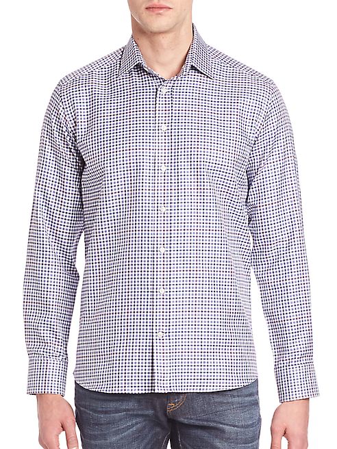 Etro - Multi-Check Cotton Button-Down Shirt