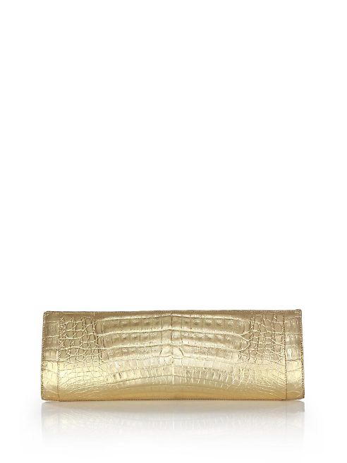 Nancy Gonzalez - Razor Metallic Crocodile Clutch