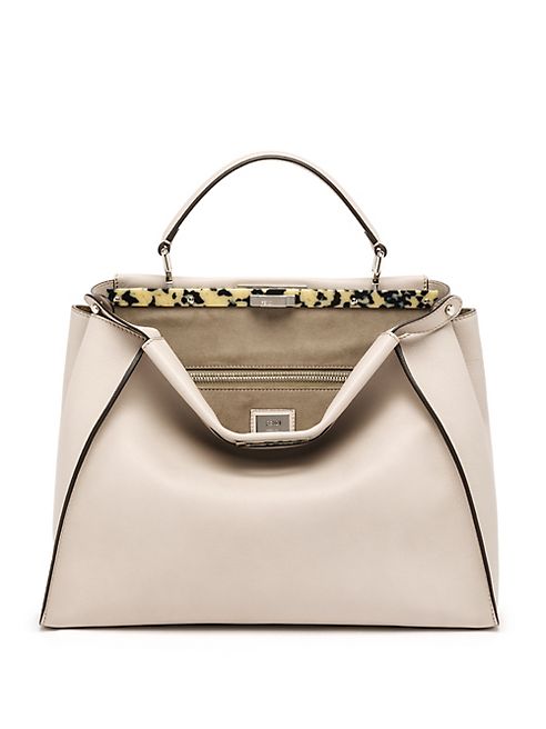 Fendi - Peekaboo Large Tortoise-Accented Satchel