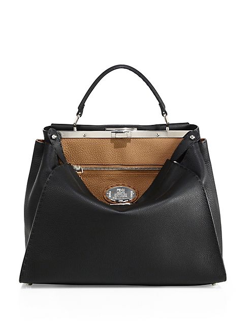 Fendi - Selleria Peekaboo Medium Leather Satchel