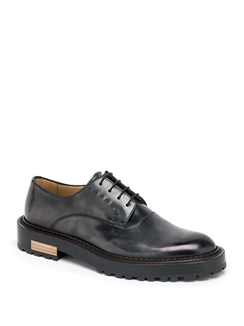 Fendi - Seleria Leather Derby Shoes