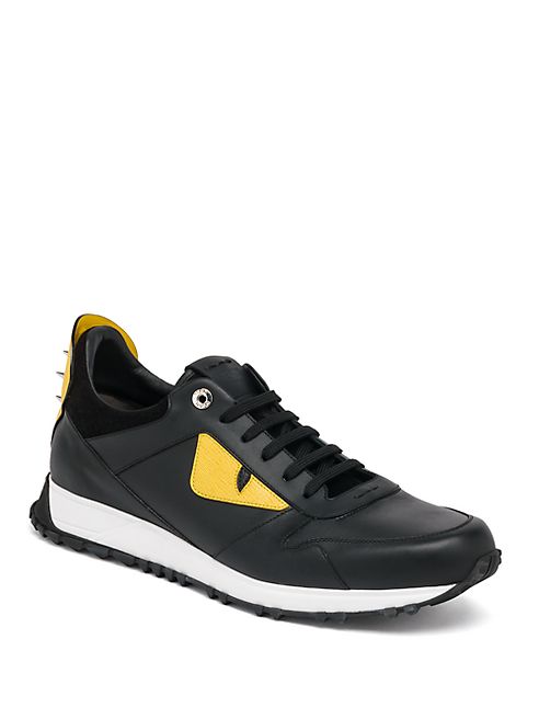 Fendi - Bugs Leather Athletic Sneakers