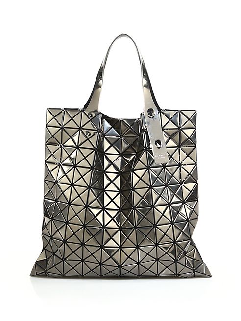 Bao Bao Issey Miyake - Platinum Faux Patent Leather Tote