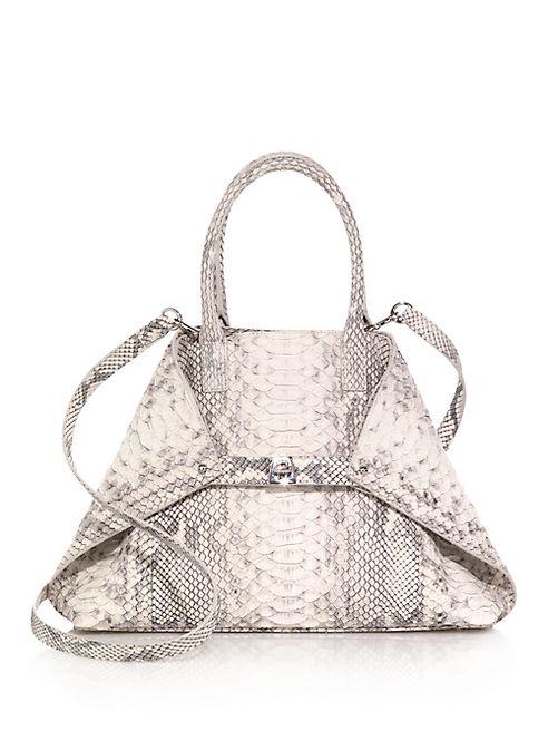 Akris - Ai Small Convertible Python Tote