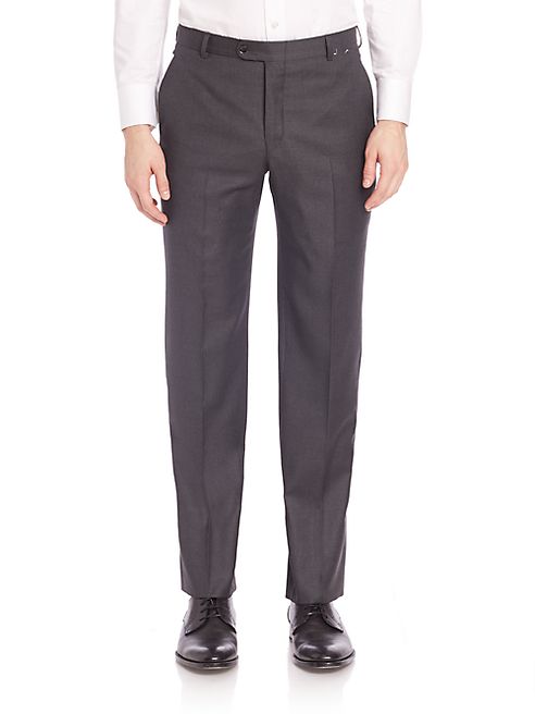 Hickey Freeman - B Series Flat-Front Wool Pants