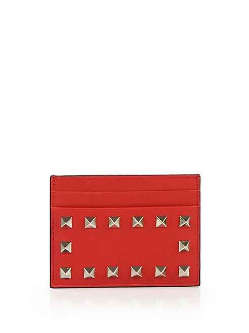 Valentino - Rockstud Leather Card Case