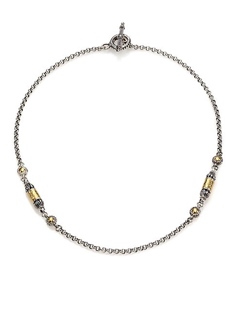 Konstantino - Aspasia 18K Yellow Gold & Sterling Silver Station Necklace