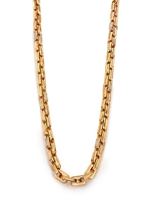 Eddie Borgo - Pavé Crystal Small Supra Link Necklace