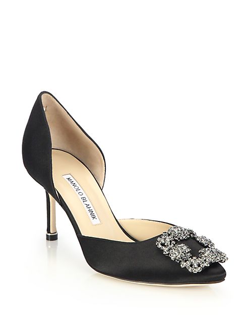 Manolo Blahnik - Hangisido 70 Satin d'Orsay Pumps