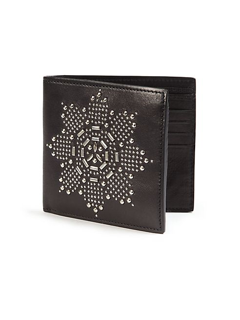 Alexander McQueen - Embellished Leather Billfold Wallet