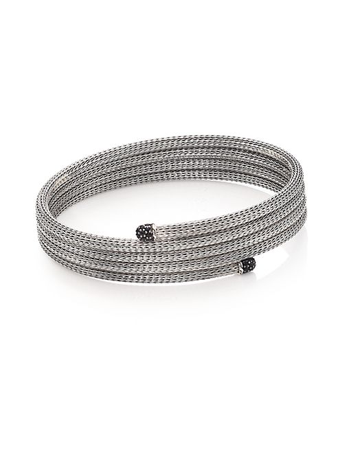 John Hardy - Classic Chain Black Sapphire & Sterling Silver Small Multi-Row Coil Bracelet