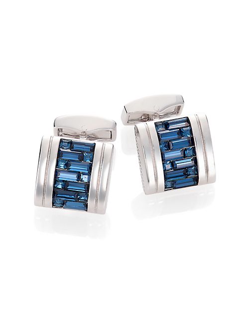 Tateossian - Crystal Interlock Cuff Links