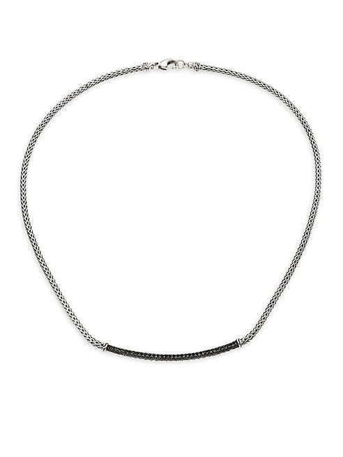 John Hardy - Classic Chain Black Sapphire & Sterling Silver Mini Necklace