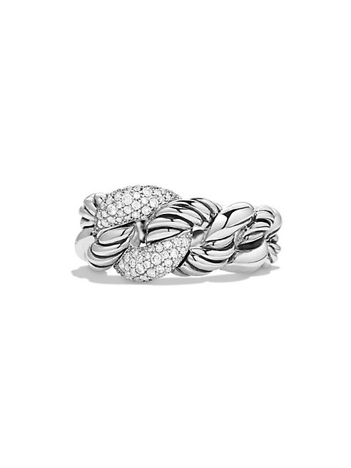 David Yurman - Belmont Curb Link Ring with Diamonds