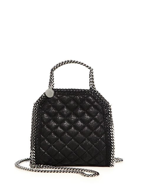 Stella McCartney - Falabella Tiny Baby Bella Metallic Faux Suede Tote