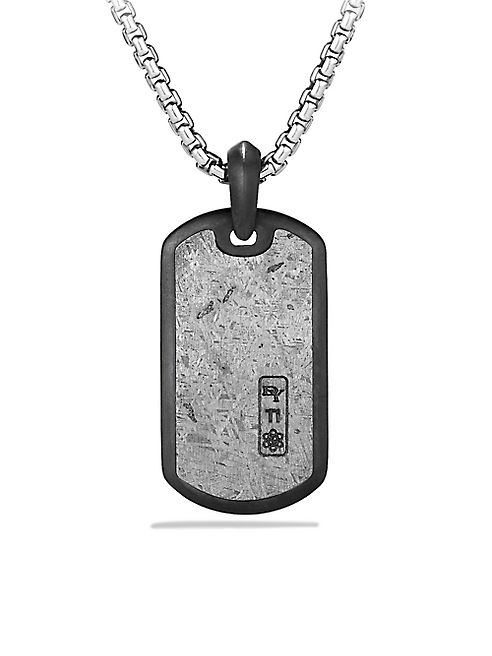 David Yurman - Meteorite Collection Inlay Dog Tag