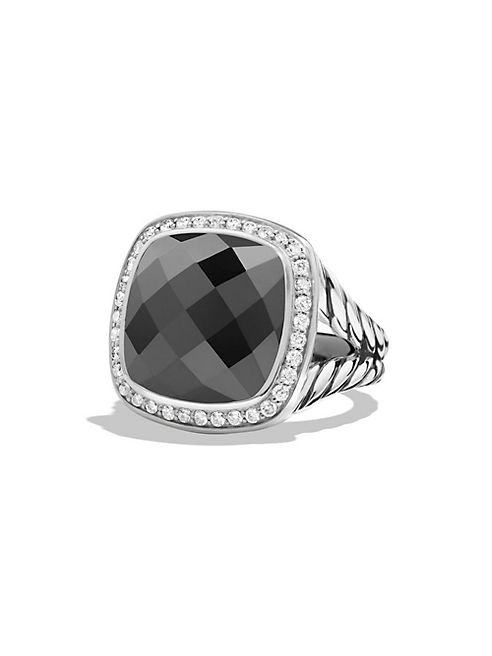 David Yurman - Albion Ring with Diamonds and Faceted Hematine